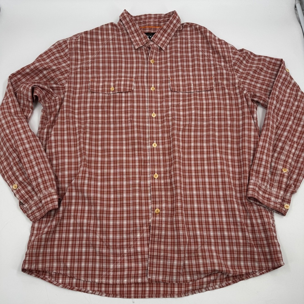 Orvis XL Mens Plaid Button Up Shirt Long Sleeve Collared Casual Top